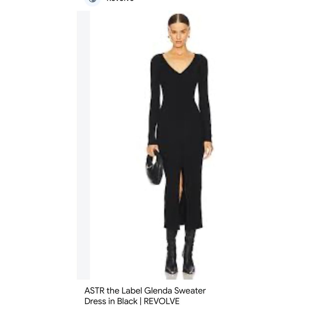 ASTR The Label Glenda Sweater Dress in Black Size Small